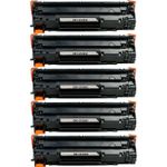 5 Pack HP 83X High-Yield Black Compatible Toner Cartridge (CF283X)