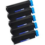 5 Pack Oki 44574702 Compatible Standard Toner Cartridges