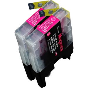 2 Pack Brother LC1240M Magenta Compatible High-Yield Ink Cartridges (Replaces LC1220M)