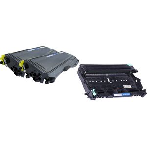 3 Pack Brother TN2120 & DR2100 Compatible Toner & Drum Cartridges