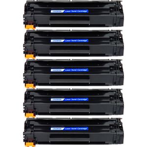 5 Pack HP 85A Black Compatible Jumbo Toner Cartridge (CE285A)
