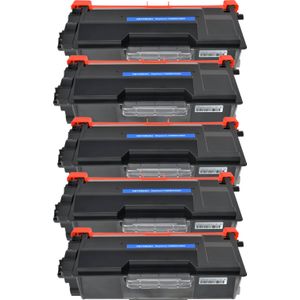 5 Pack Brother TN3480 Black Compatible High-Yield Toner Cartridge